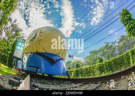 0 series Shinkansen (Akishima Tsutsujigaoka Park) Stock Photo