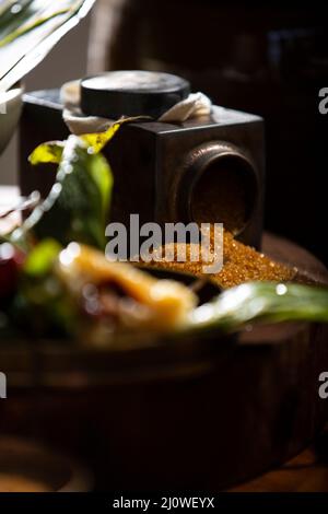Brown sugar Stock Photo