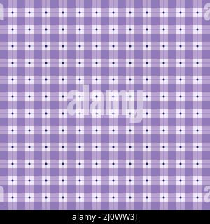 Purple dotted tartan plaid background pattern Stock Vector