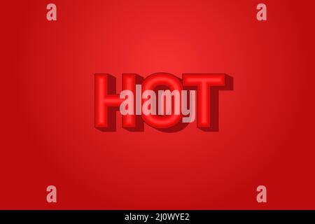 Editable text effects Hot , words and font can be changed Stock Vector