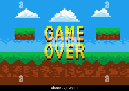Editable text effects Game over , words and font can be changed Stock Vector
