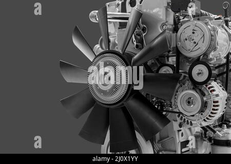 Diesel engine. Modern technologies for production of internal combustion engines. Stock Photo