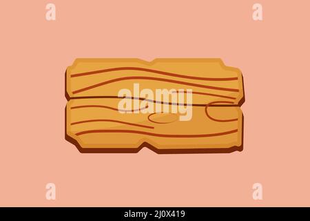 wooden board vector illustration, great for game projects and others Stock Vector