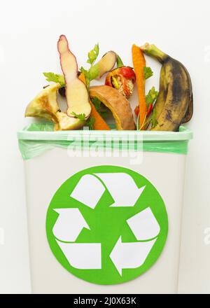 Leftover food waste recycle bin. High quality beautiful photo concept Stock Photo