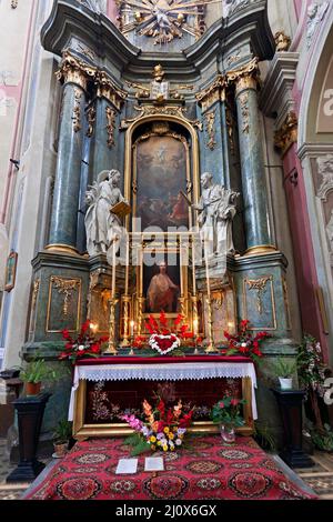 Latin Cathedral interior, L'viv, Ukraine Stock Photo