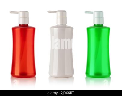 Plastic bottle of liquid soap Stock Photo
