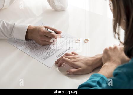 Close up couple divorcing. High quality beautiful photo concept Stock Photo