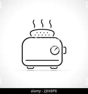 bread toaster thin line icon isolated design Stock Vector