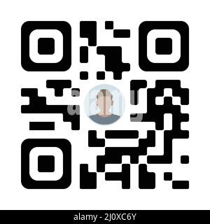 Personal Qr code sample icon isolated on white background. Vector illustration Stock Vector