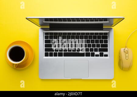 Laptop mouse top view. High quality beautiful photo concept Stock Photo