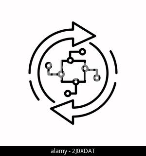 Abstract vector icon on the white, Illustration isolated for graphic and web design. Simple flat symbol. Stock Vector