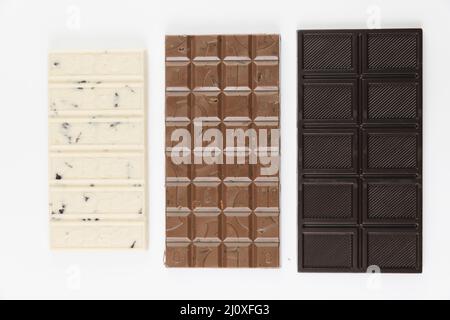 Top view chocolate bars. High quality photo Stock Photo