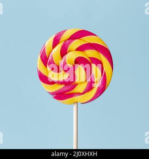 Close up view colorful delicious lollipop. High quality beautiful photo concept Stock Photo