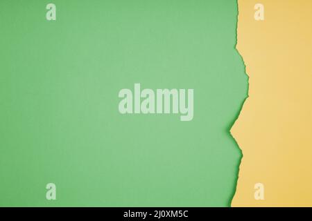 Border ripped paper green. High quality beautiful photo concept Stock Photo