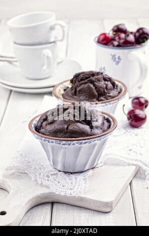 Chocolate muffins Stock Photo