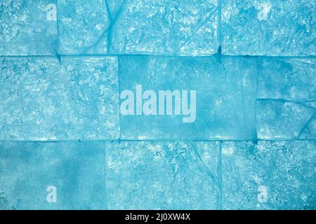 Ice block wall as texture or background. Cold frost transparent bricks ...