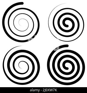 Spiral swirl, round spiral swirling line, swirling logo Stock Vector