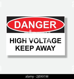 Danger high voltage keep away sign icon vector No access, no entry, prohibition sign vector icon for graphic design, logo, website, social media, mobi Stock Vector