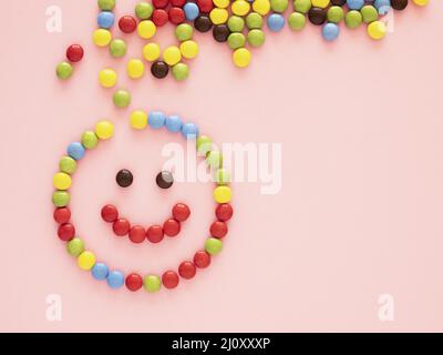 Top view candy pink background. High quality photo Stock Photo