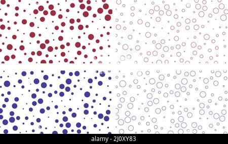 Red pattern background cute polka dot Stock Vector