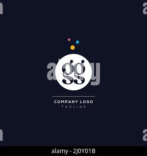 GG Letter creative Monogram Design with bubble dots. Vector Lettering Illustration of a Colorful Alphabet with Bubbles. Stock Vector