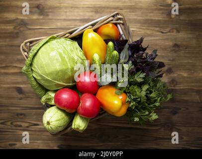 Arrangement delicious fresh vegetables. High quality photo Stock Photo