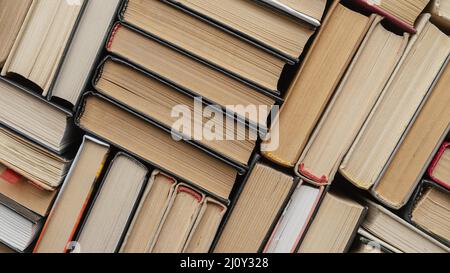 View books arrangement. High quality photo Stock Photo
