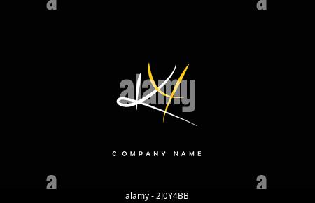 YK or ky alphabets letters logo monogram Stock Vector