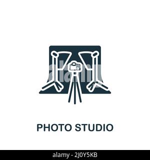 Photo Studio icon. Monochrome simple icon for templates, web design and infographics Stock Vector