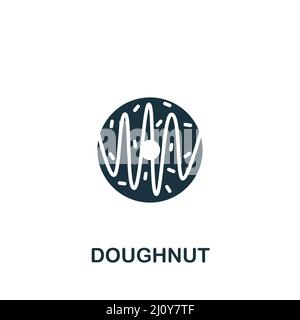 Doughnut icon. Monochrome simple icon for templates, web design and infographics Stock Vector