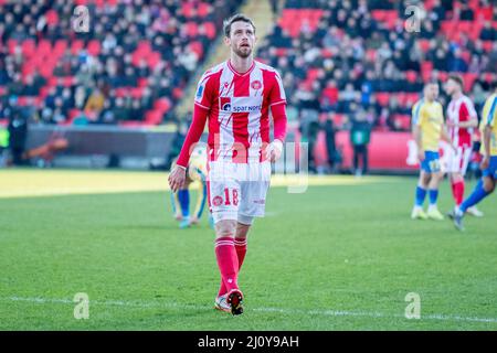 Aalborg, Denmark. 20th Mar, 2022. Louka Prip (18) of AAB seen during the 3F Superliga match between Aalborg Boldklub and Broendby IF at Aalborg Portland Park in Aalborg. (Photo Credit: Gonzales Photo/Alamy Live News Stock Photo