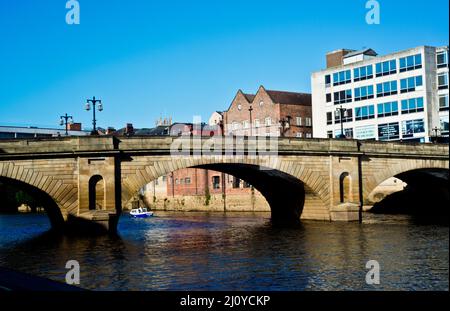 Ouse Bridge and River Ouse, York, England Stock Photo