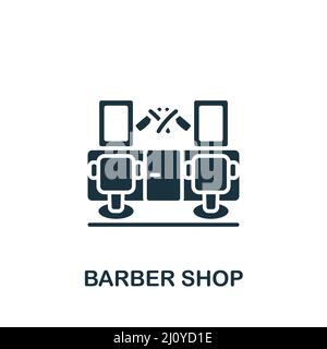 Barber Shop icon. Monochrome simple icon for templates, web design and infographics Stock Vector