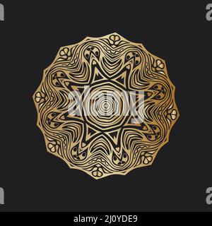 pattern of ancient jewelry, ethnic circular ornament. Vector illustration Stock Vector