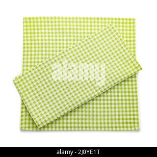 Clean napkins isolated on white Stock Photo