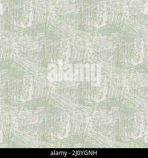 Scratch painting style seamless vector texture pattern background. Pastel sage green backdrop with painterly brushstrokes with weave effect. Canvas Stock Vector