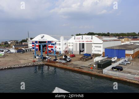 Venture Quay Boat Yard, East Cowes, Isle of Wight Stock Photo