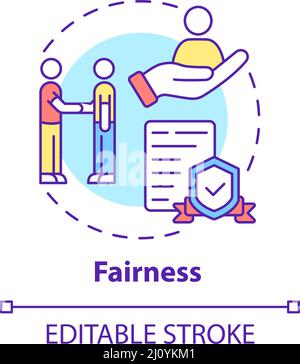 Fairness concept icon Stock Vector