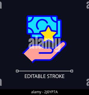 Cash RGB color icon for dark theme Stock Vector Image & Art - Alamy