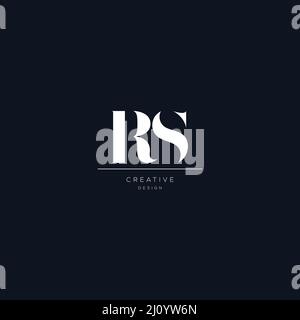 RS letter minimalist logo design template Stock Vector