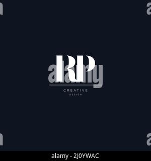 RP letter minimalist logo design template Stock Vector