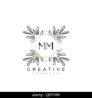 Premium Vector  Mm initial wedding logo handwriting jewelry logo template  vector