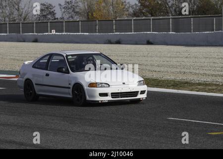 Old Honda Civic EG tuned, exhibition of custom performance cars Stock Photo