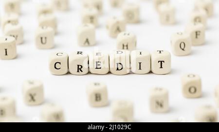 Credit written scrabble letters Stock Photo - Alamy