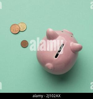 Top view financial elements arrangement Stock Photo