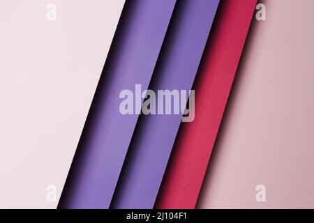 Top view arrangement multicolored paper sheets Stock Photo