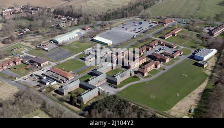 aerial view of military barracks at Catterick Garrison, North Yorkshire