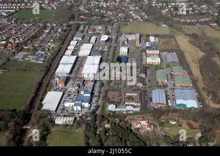aerial view looking North of Hornbeam Business Park, Harrogate, North Yorkshire Stock Photo