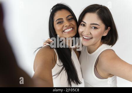Young girlfriends enjoying time together Stock Photo