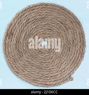 Cotton natural rope weaving circular Stock Photo